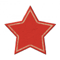 Red Chipboard Star - A Digital Scrapbooking Shape Embellishment Asset by Marisa Lerin