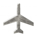 Metal Airplane - A Digital Scrapbooking Shape Embellishment Asset by Marisa Lerin