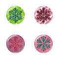 Snowflake Brads - A Digital Scrapbooking Brad Embellishment Asset by Marisa Lerin