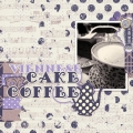 Viennese Cake & Coffee - A Digital Scrapbook Page by Marisa Lerin