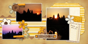 Waking Up - a digital scrapbook page by Marisa Lerin