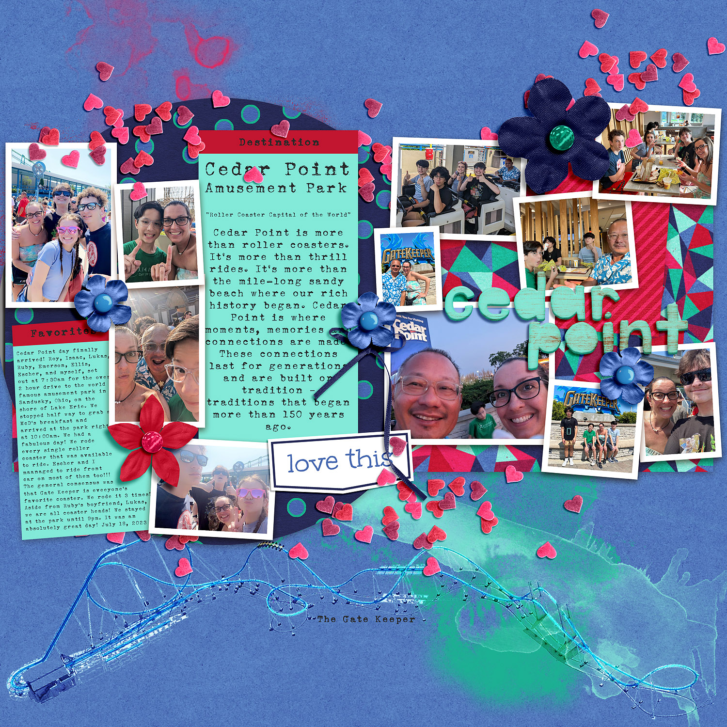 digital scrapbook layout