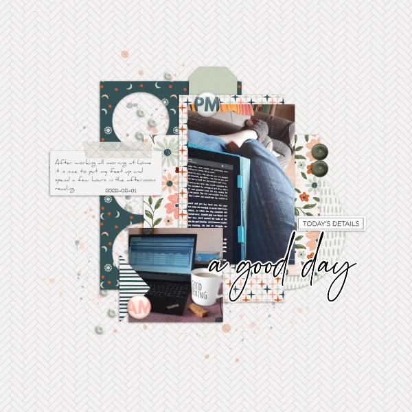 digital scrapbook layout