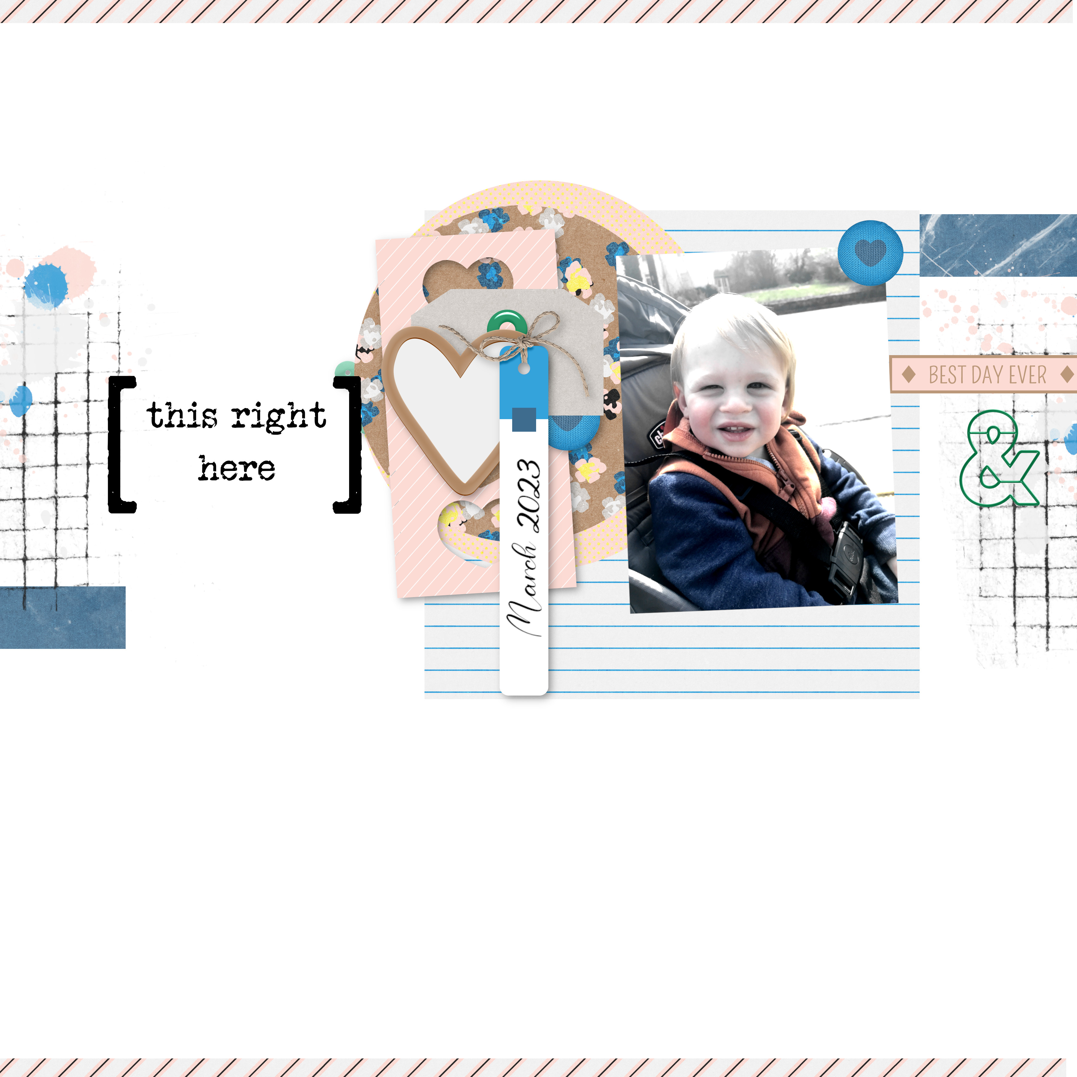 digital scrapbook layout