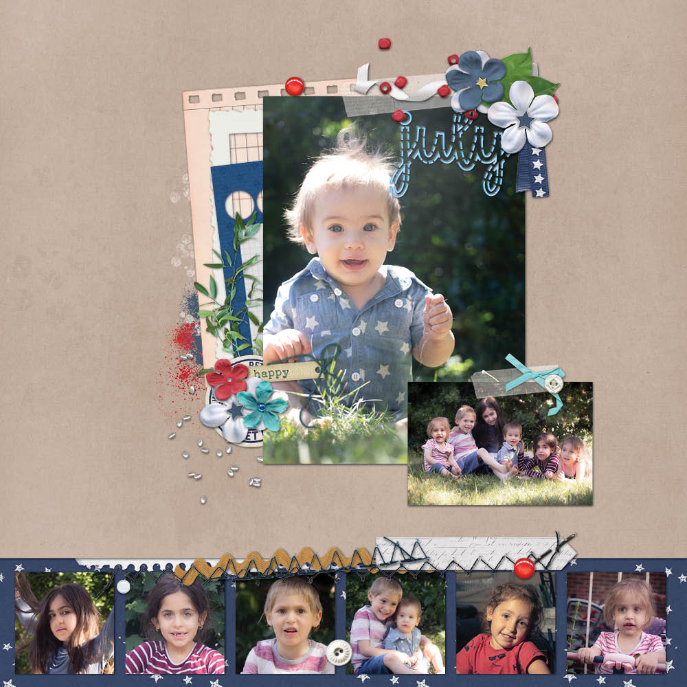 digital scrapbook layout