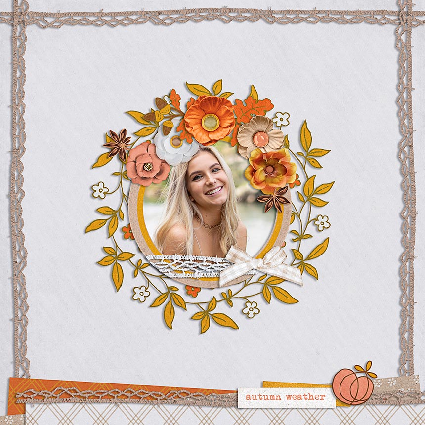 digital scrapbook layout