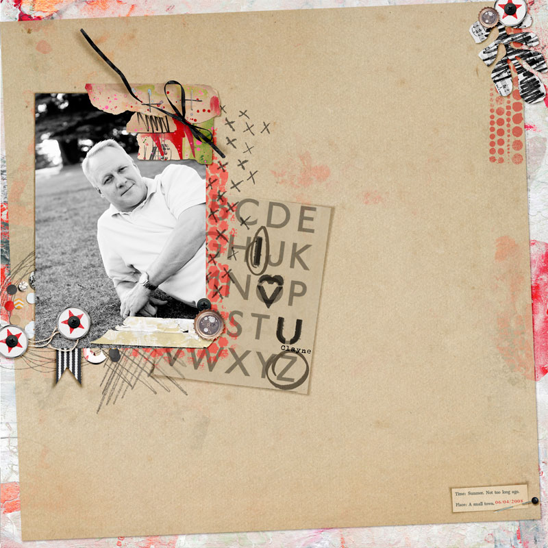 digital scrapbook layout