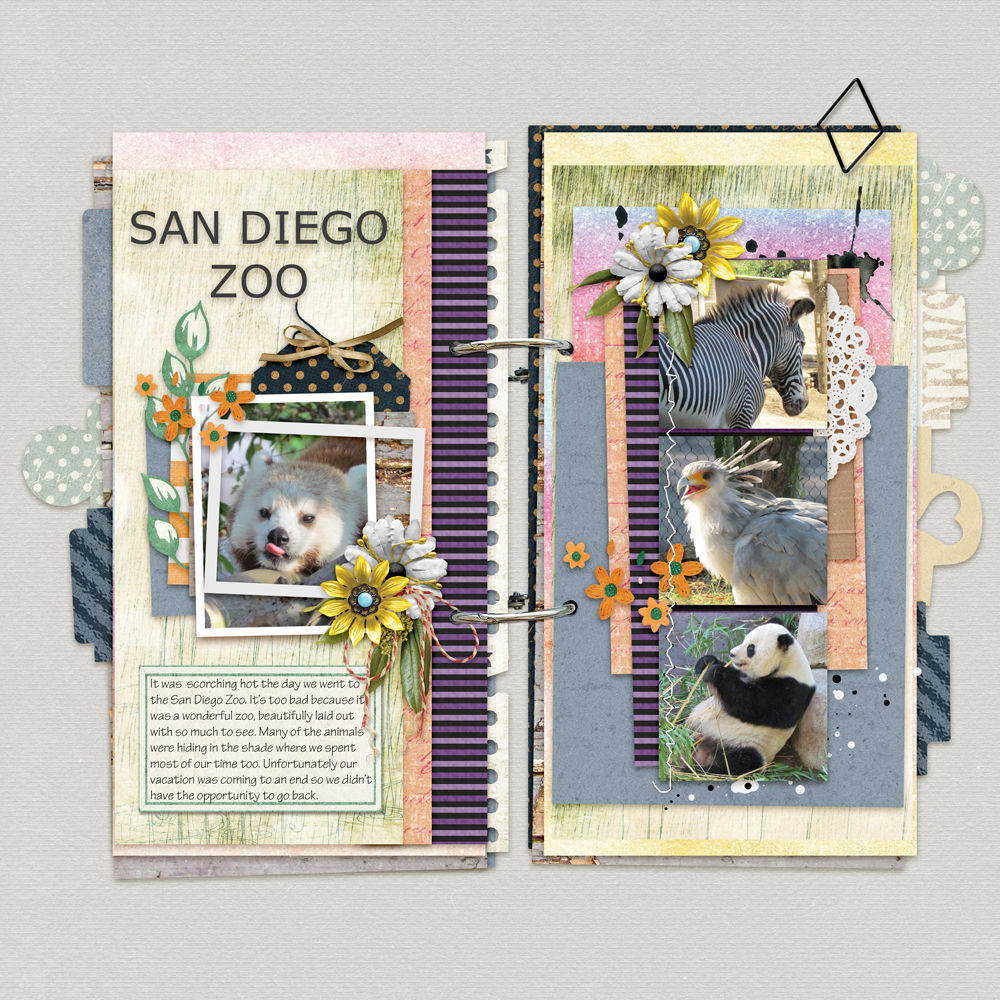 digital scrapbook layout