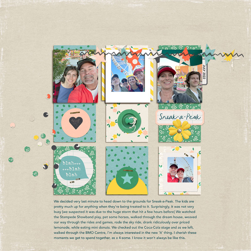 digital scrapbook layout