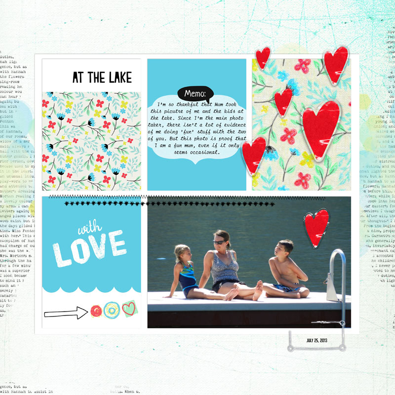 digital scrapbook layout