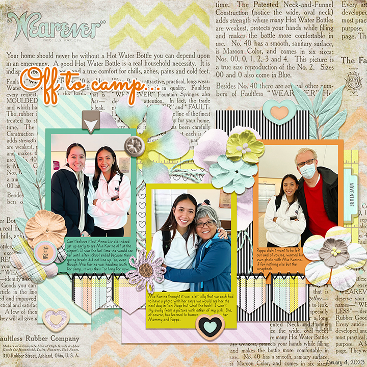 digital scrapbook layout