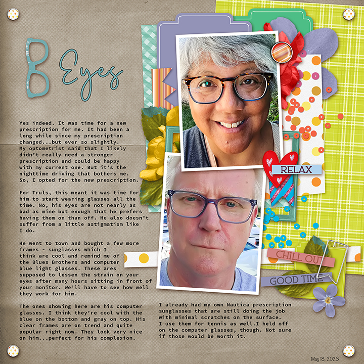 digital scrapbook layout