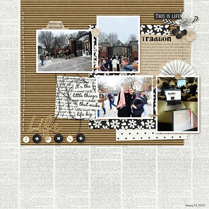 digital scrapbook layout