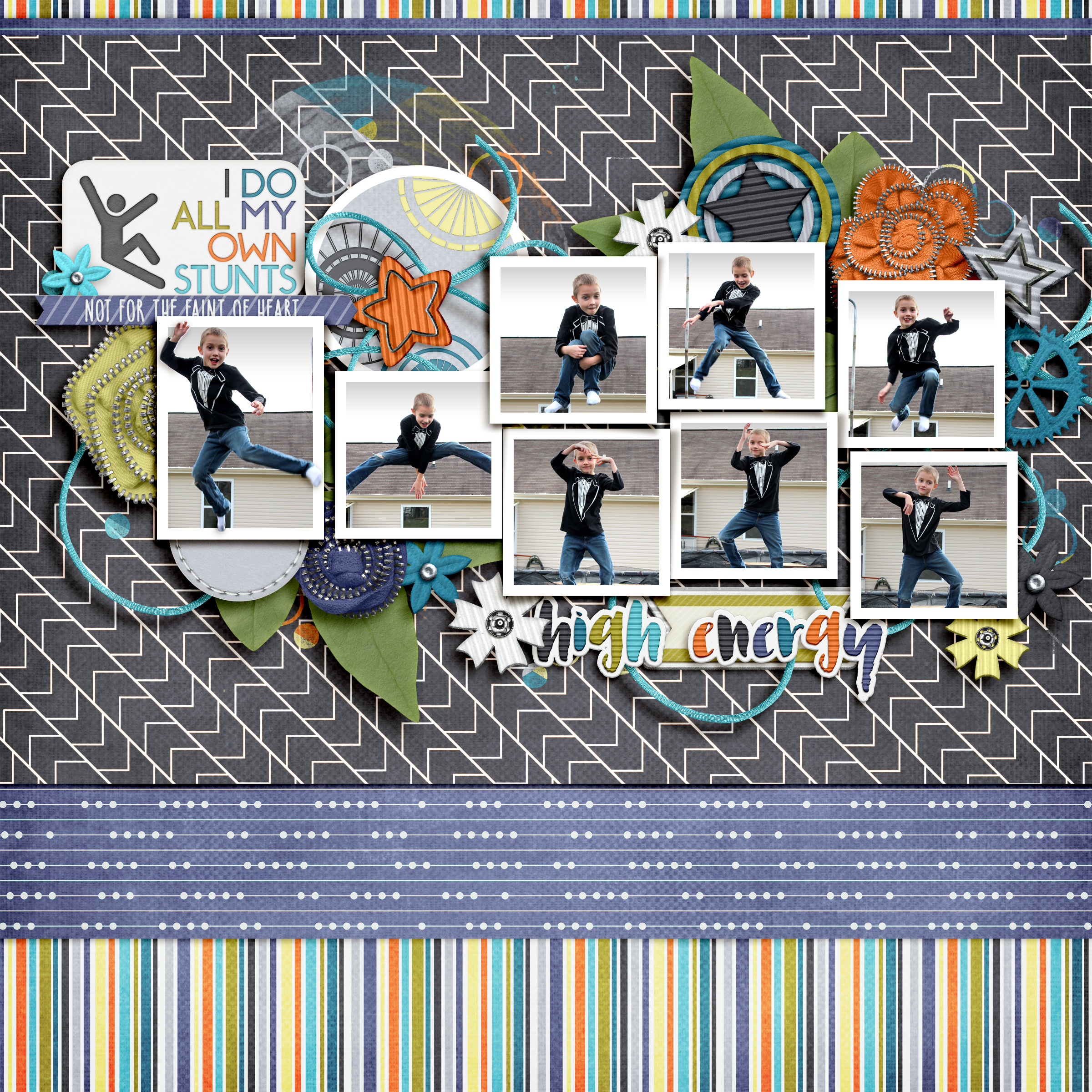 digital scrapbook layout