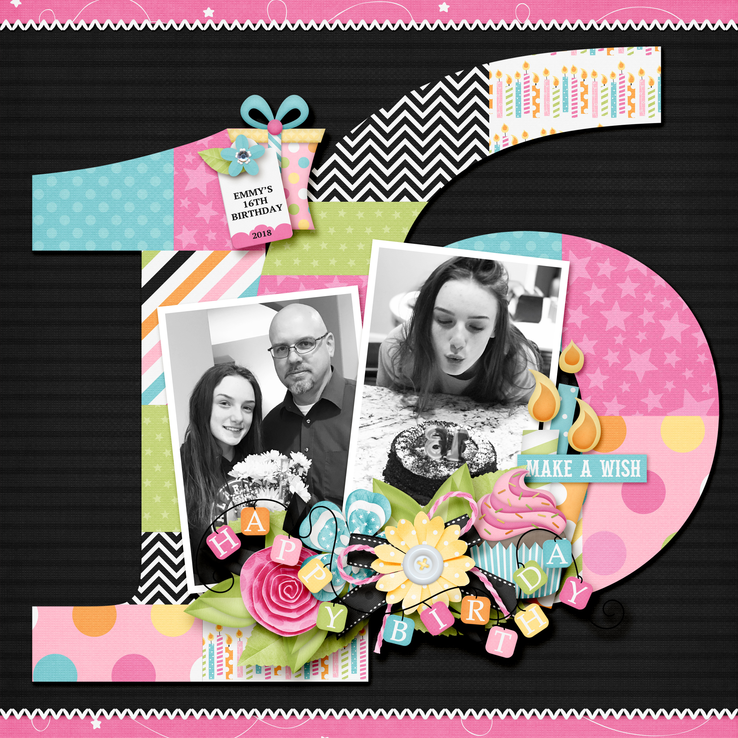 digital scrapbook layout