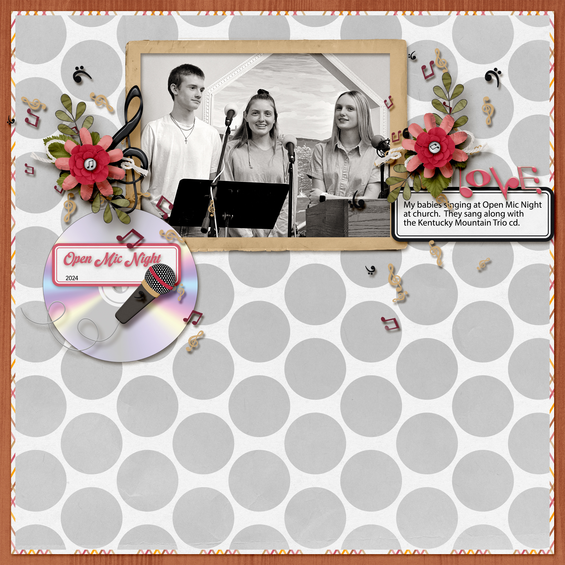 digital scrapbook layout