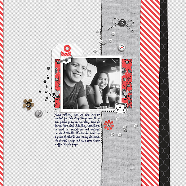 digital scrapbook layout