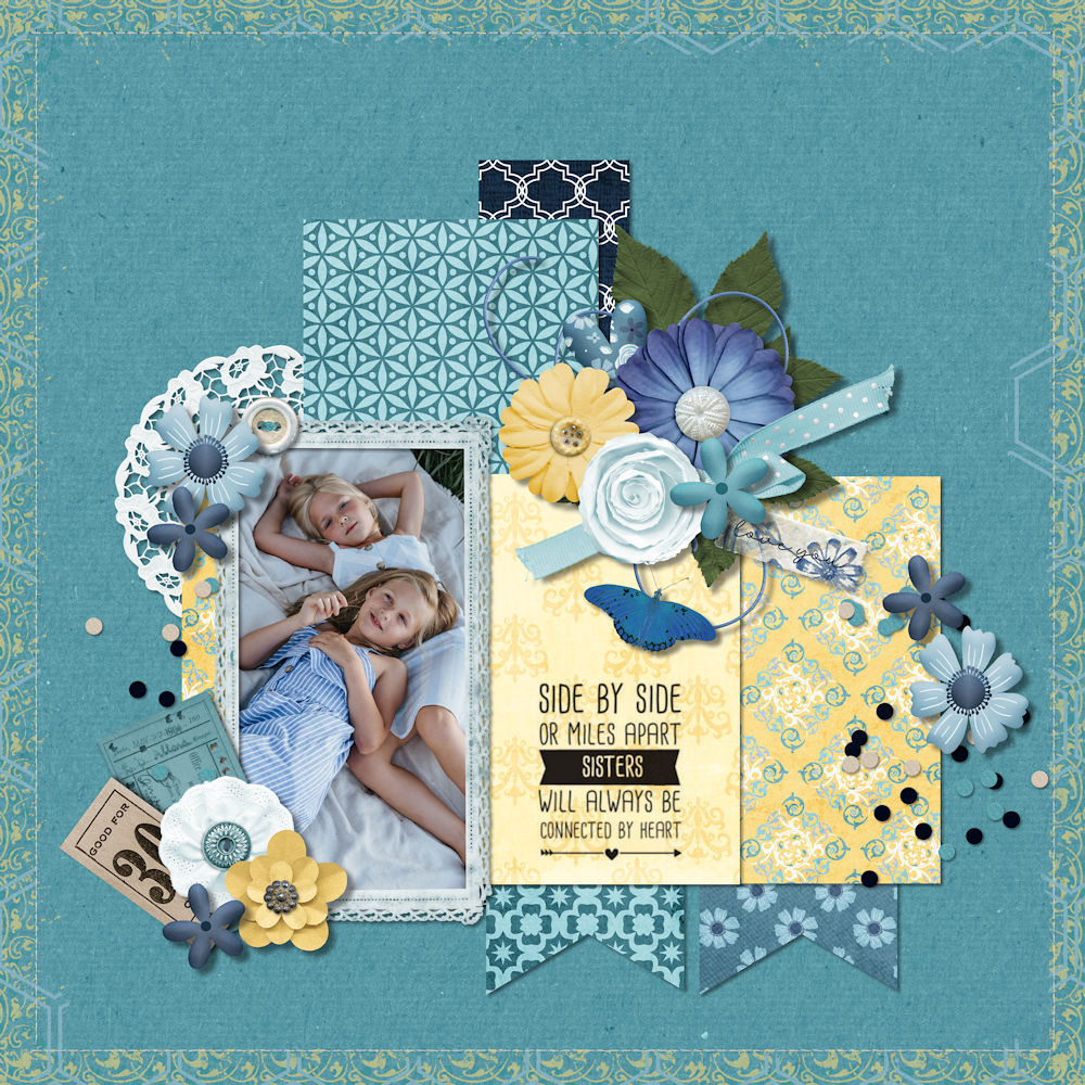 digital scrapbook layout