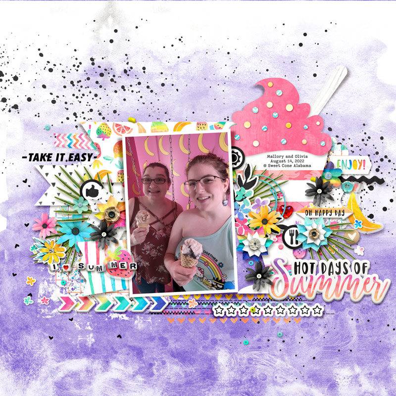 digital scrapbook layout