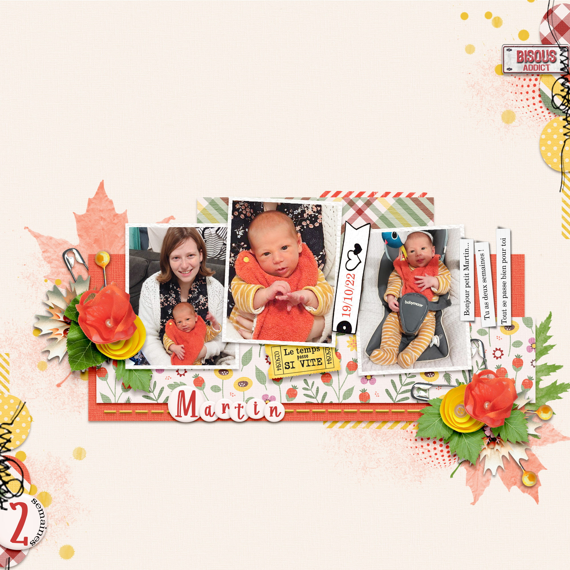 digital scrapbook layout