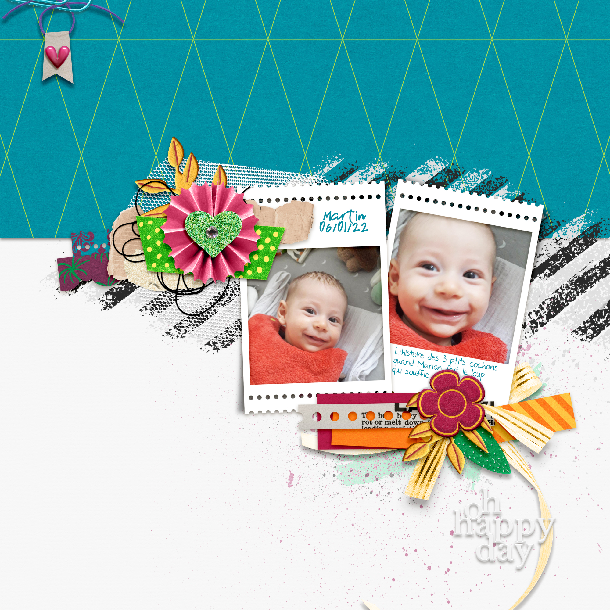 digital scrapbook layout