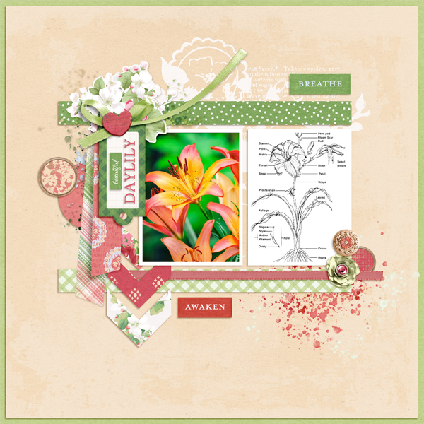 digital scrapbook layout