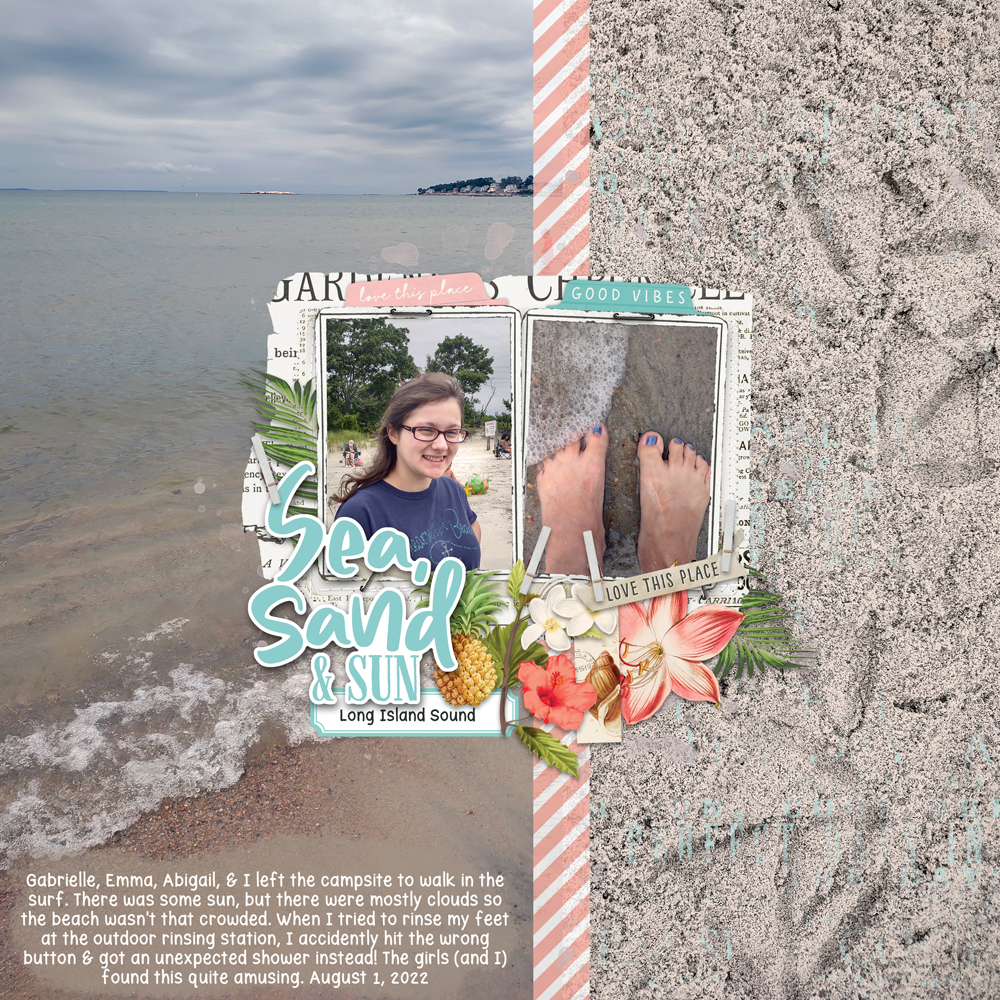 digital scrapbook layout