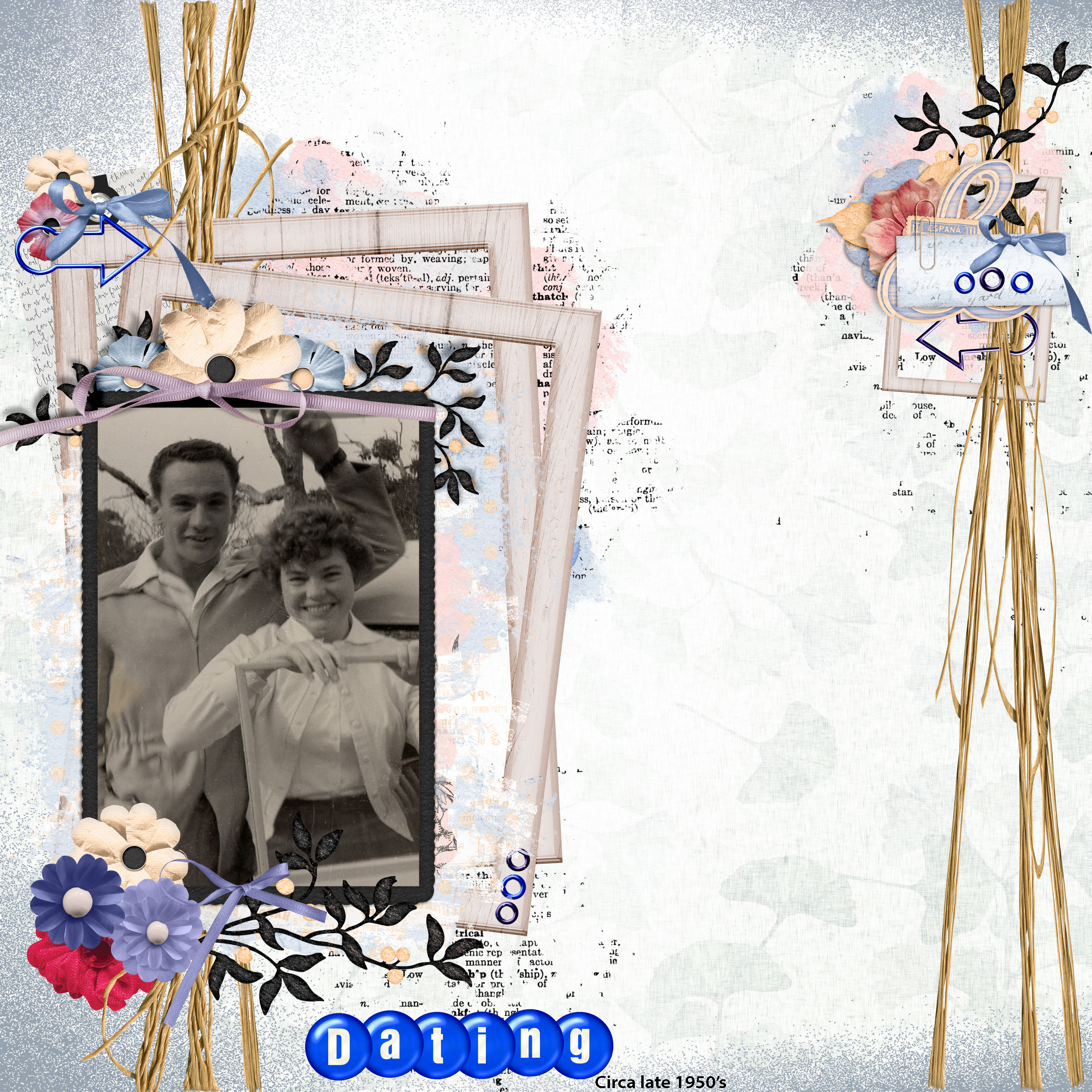 digital scrapbook layout