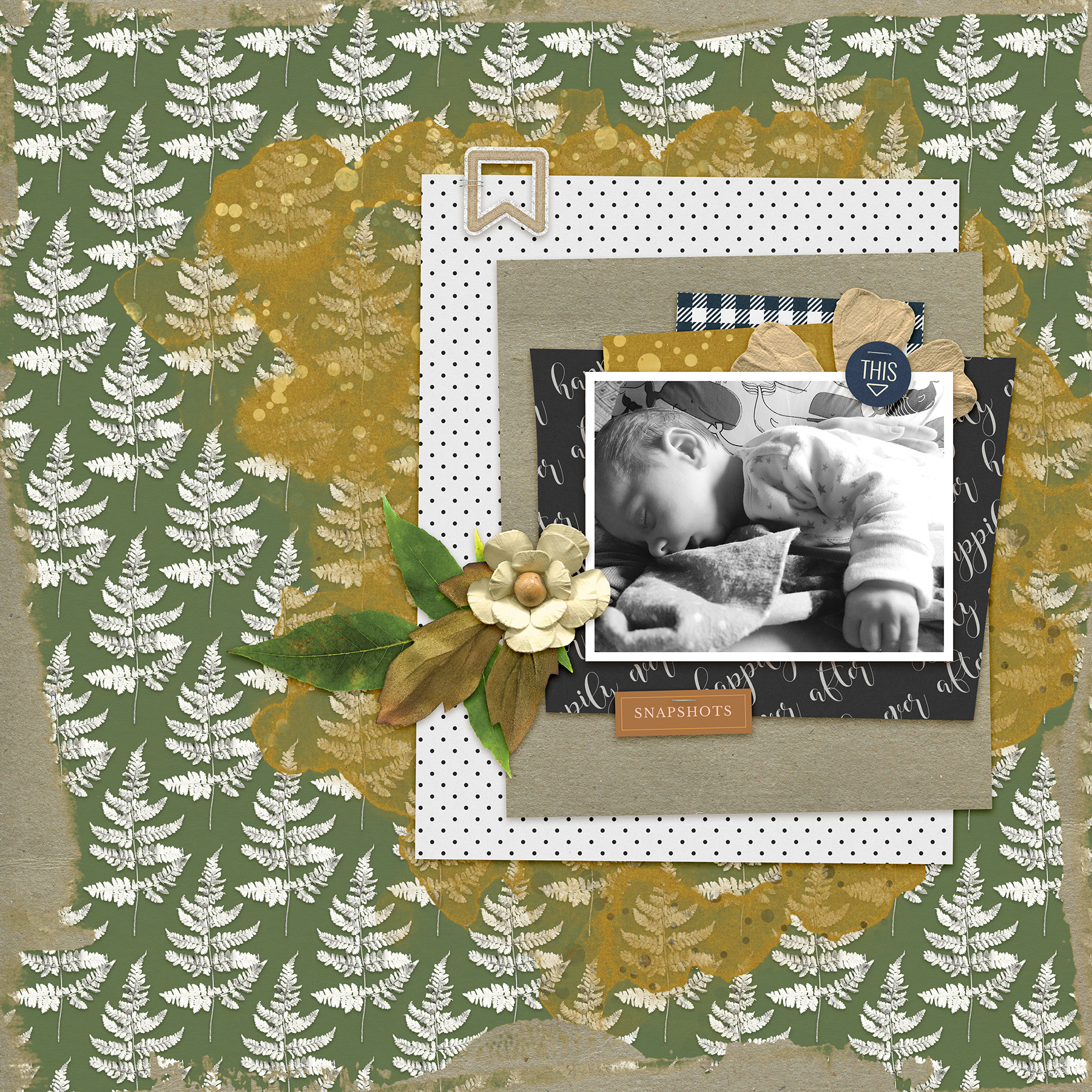 digital scrapbook layout