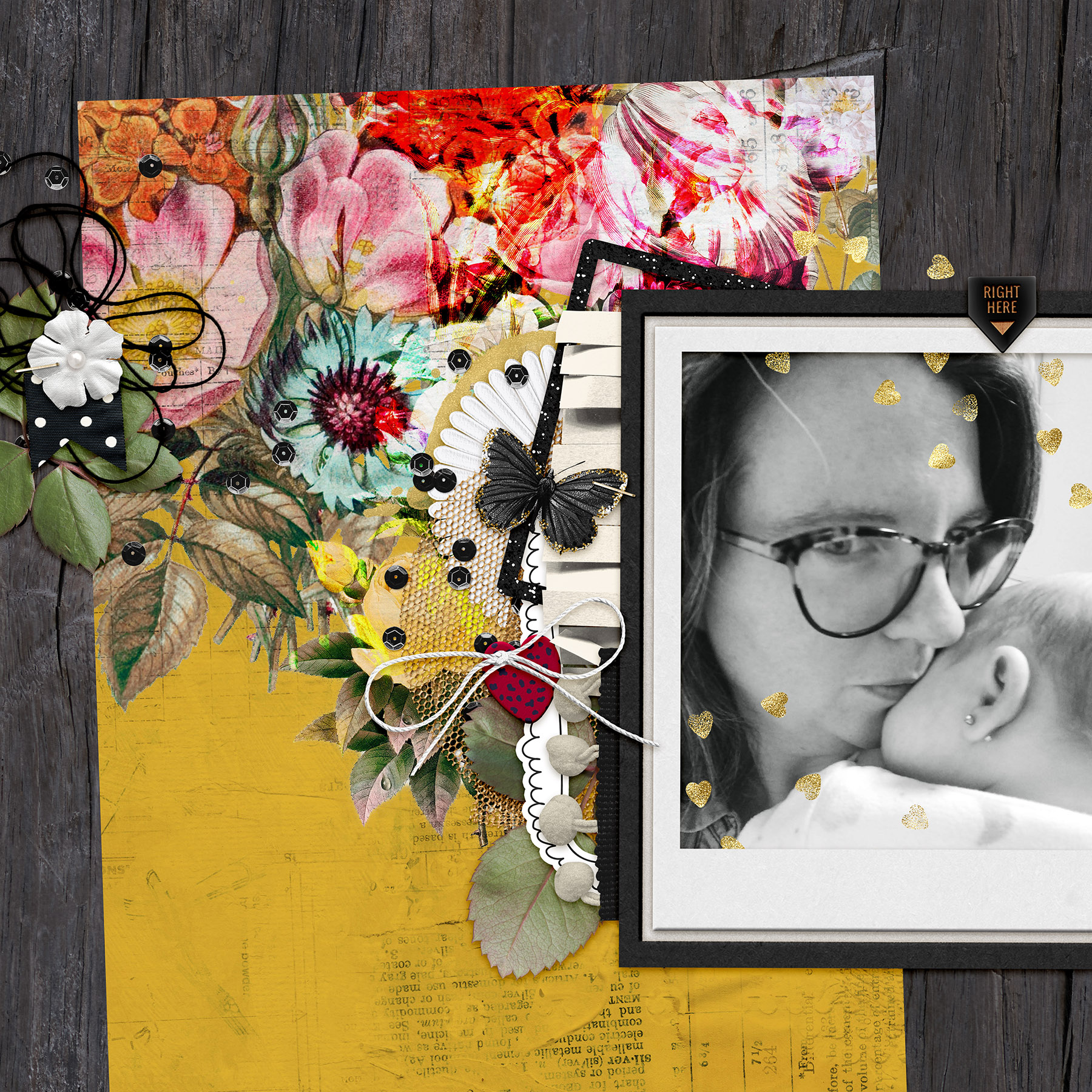 digital scrapbook layout