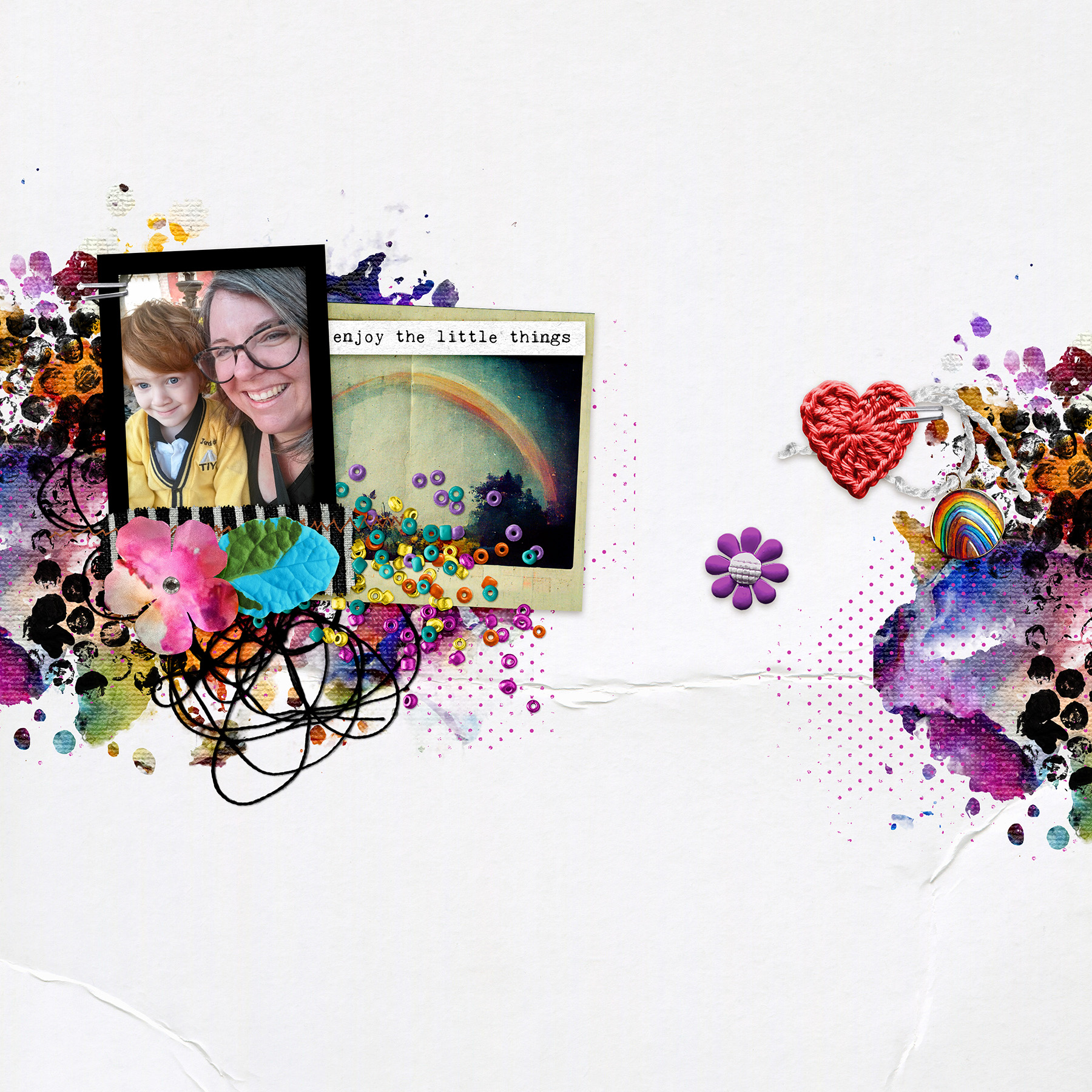 digital scrapbook layout