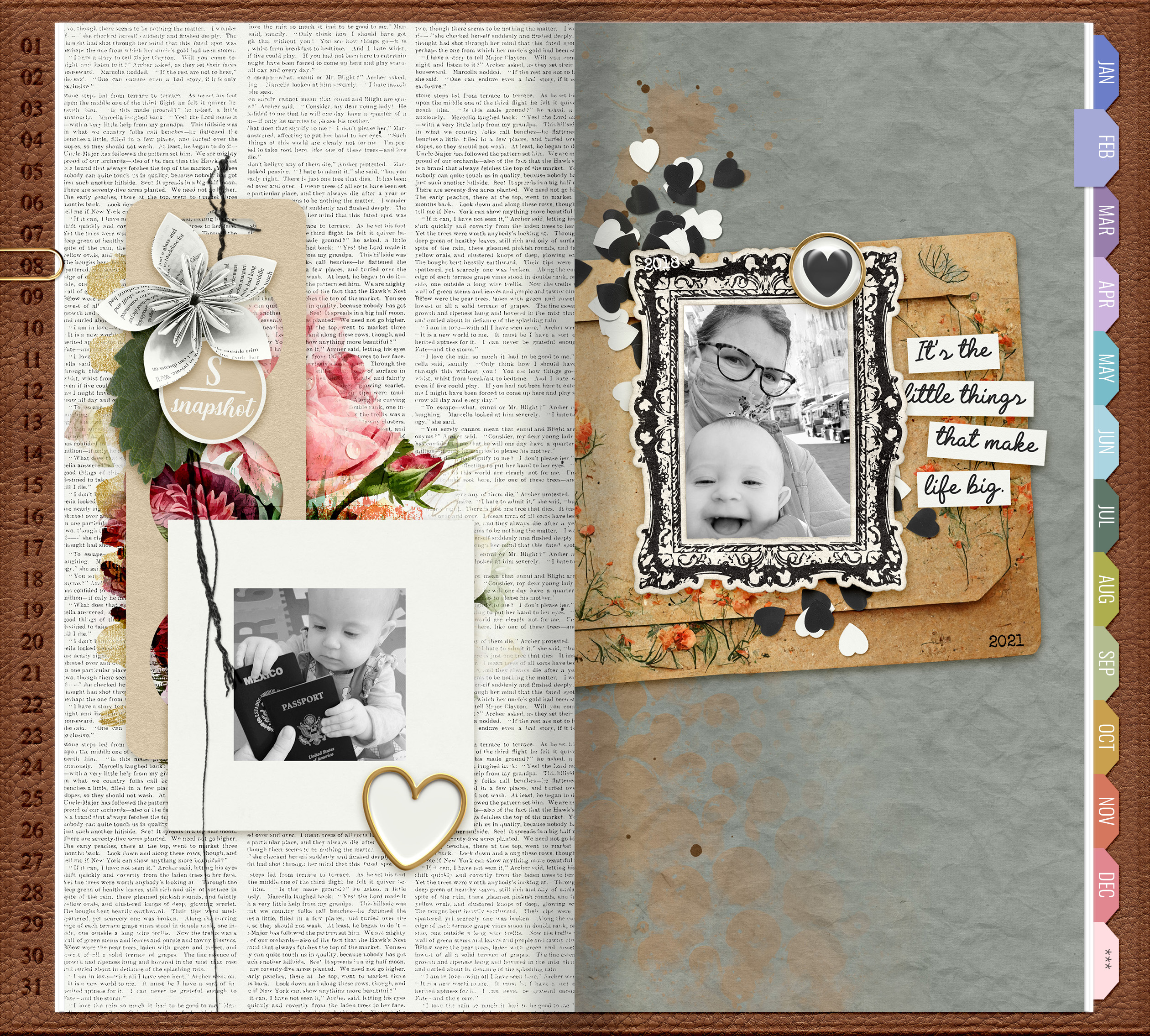 digital scrapbook layout