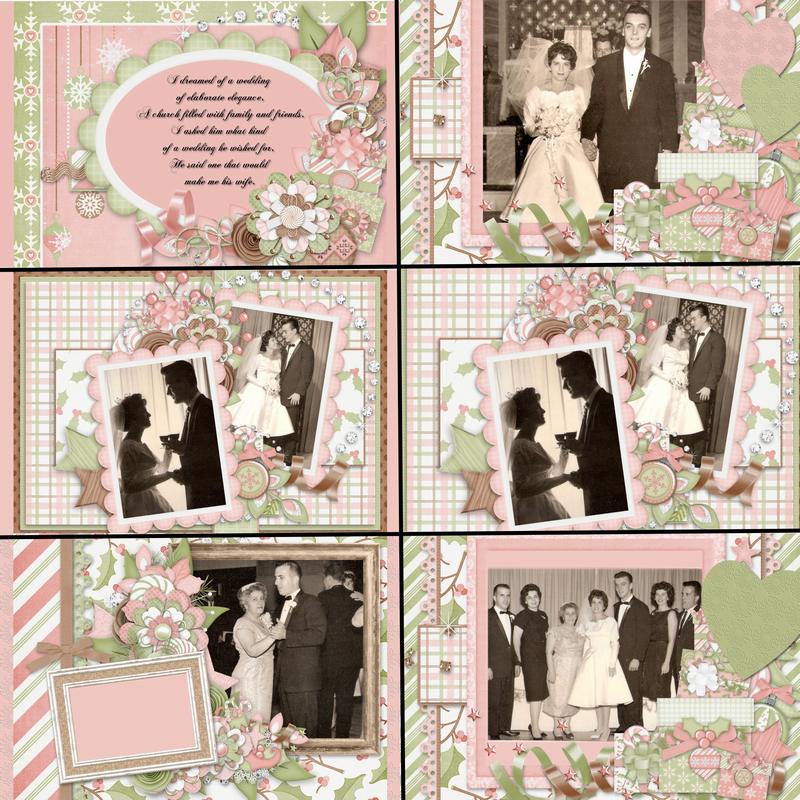 Scrapbook Layout: Wedding Scrapbook, Anniversary Pages