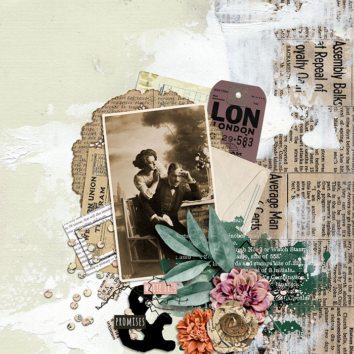 digital scrapbook layout