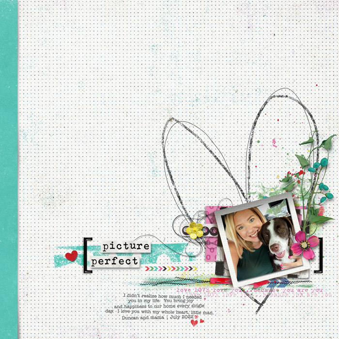 digital scrapbook layout