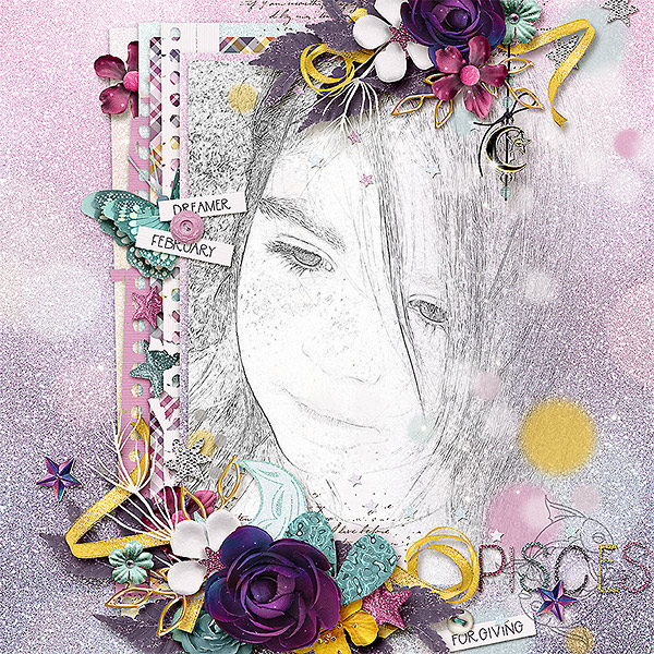 digital scrapbook layout