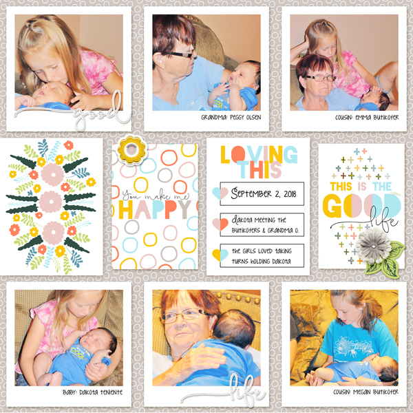 digital scrapbook layout