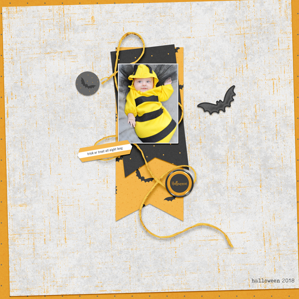 halloween digital scrapbooking layout