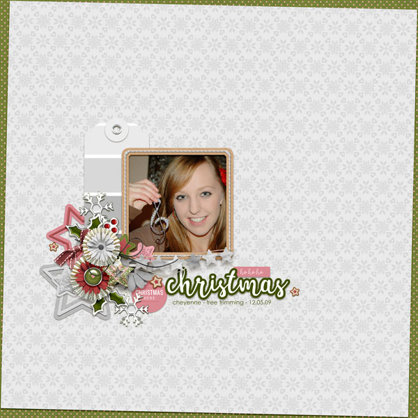 christmas digital scrapbooking layout