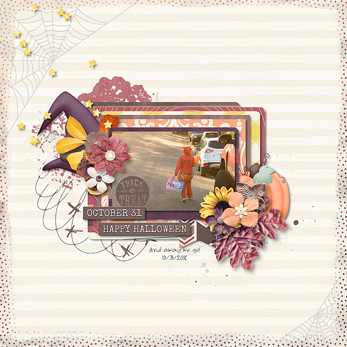 halloween digital scrapbooking layout