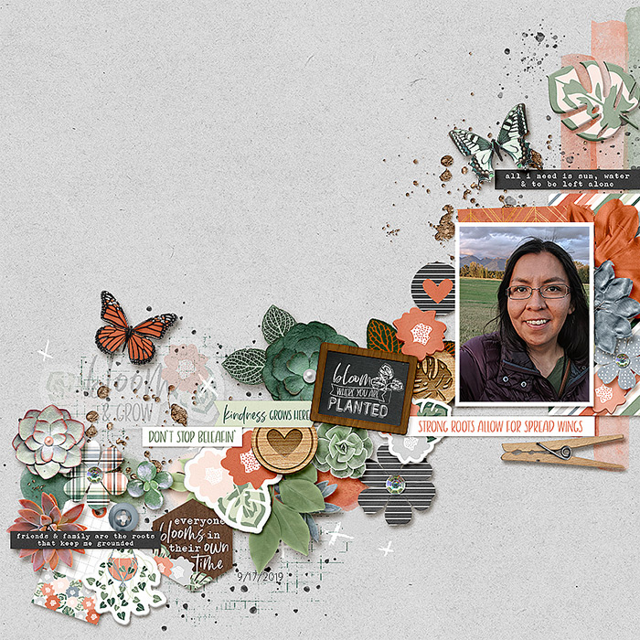 digital scrapbook layout