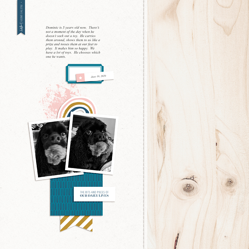 small feature digital scrapbooking layout