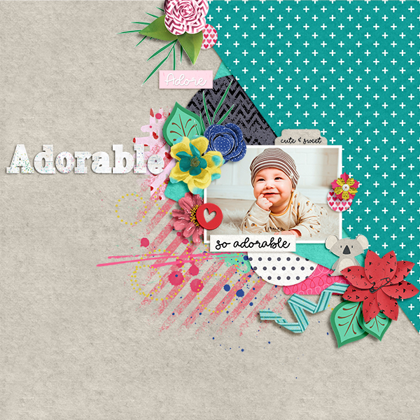 digital scrapbook layout