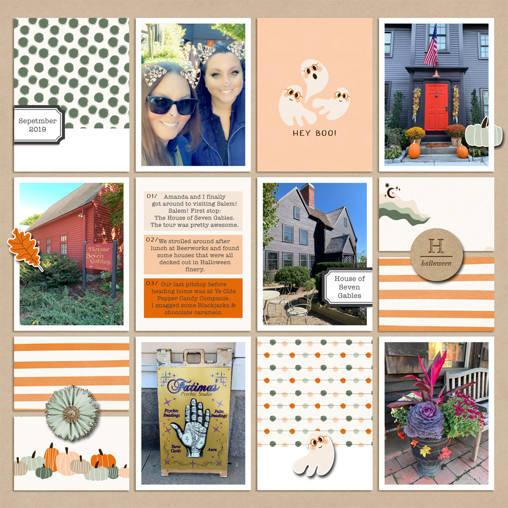 halloween digital scrapbooking layout