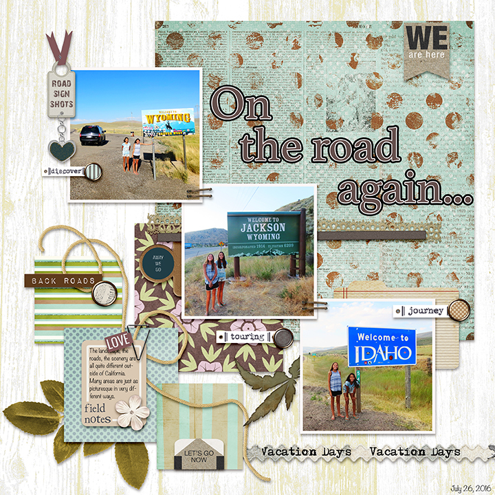 digital scrapbook page