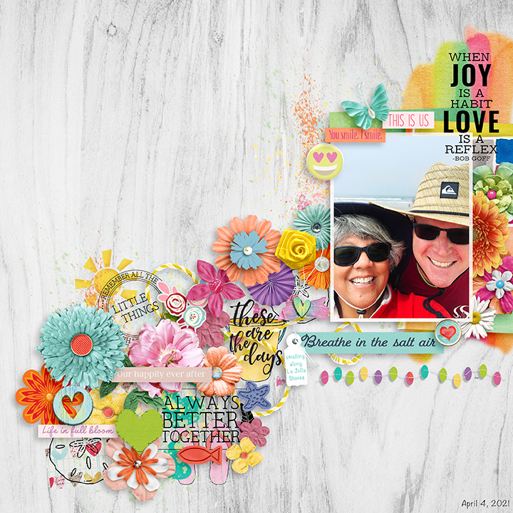 digital scrapbook layout