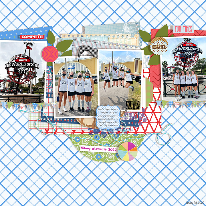 digital scrapbook layout