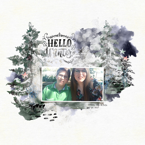 digital scrapbook layout