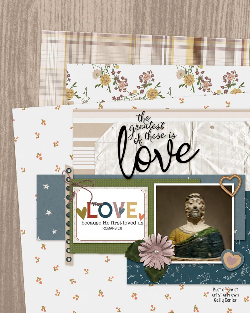 digital scrapbook layout