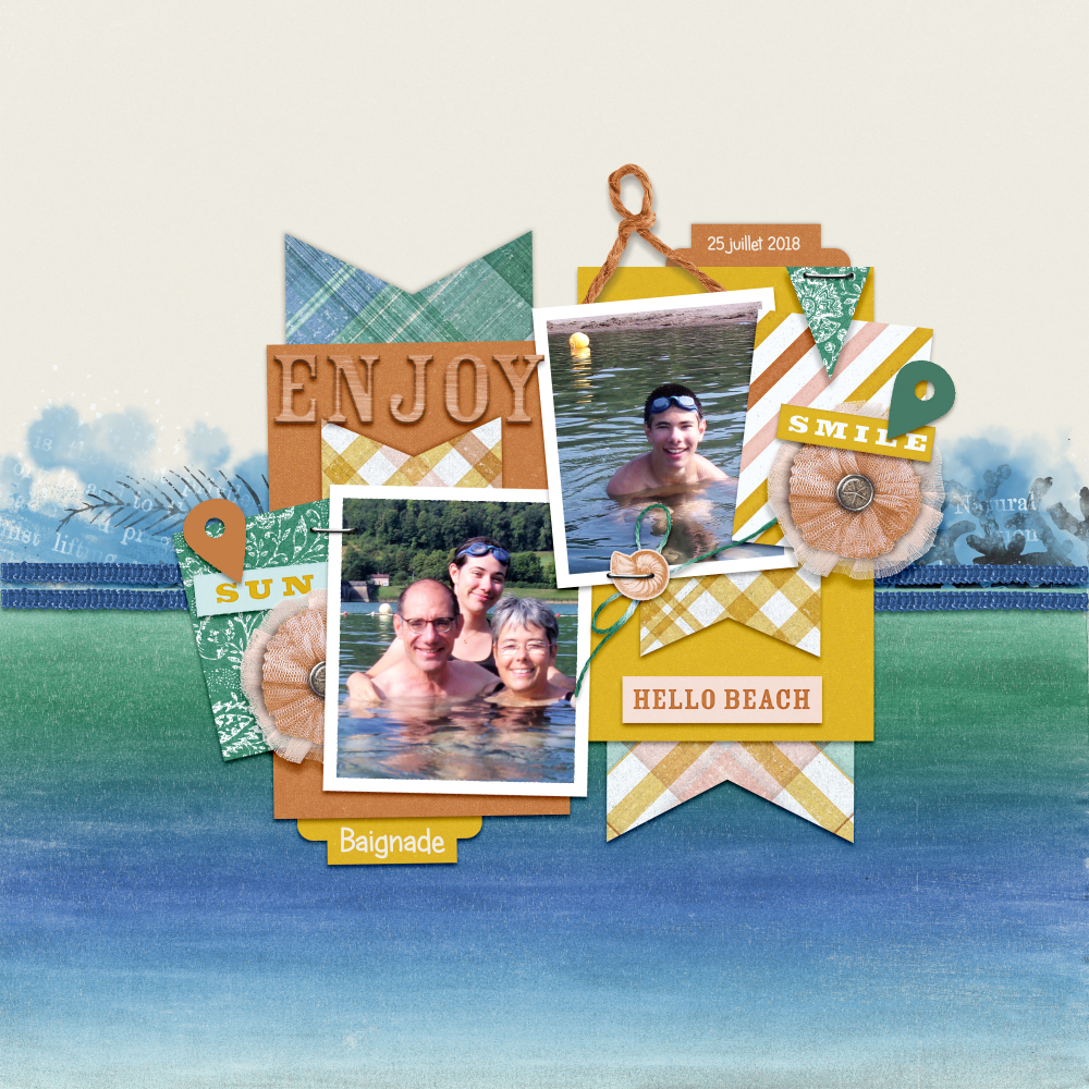 digital scrapbook layout